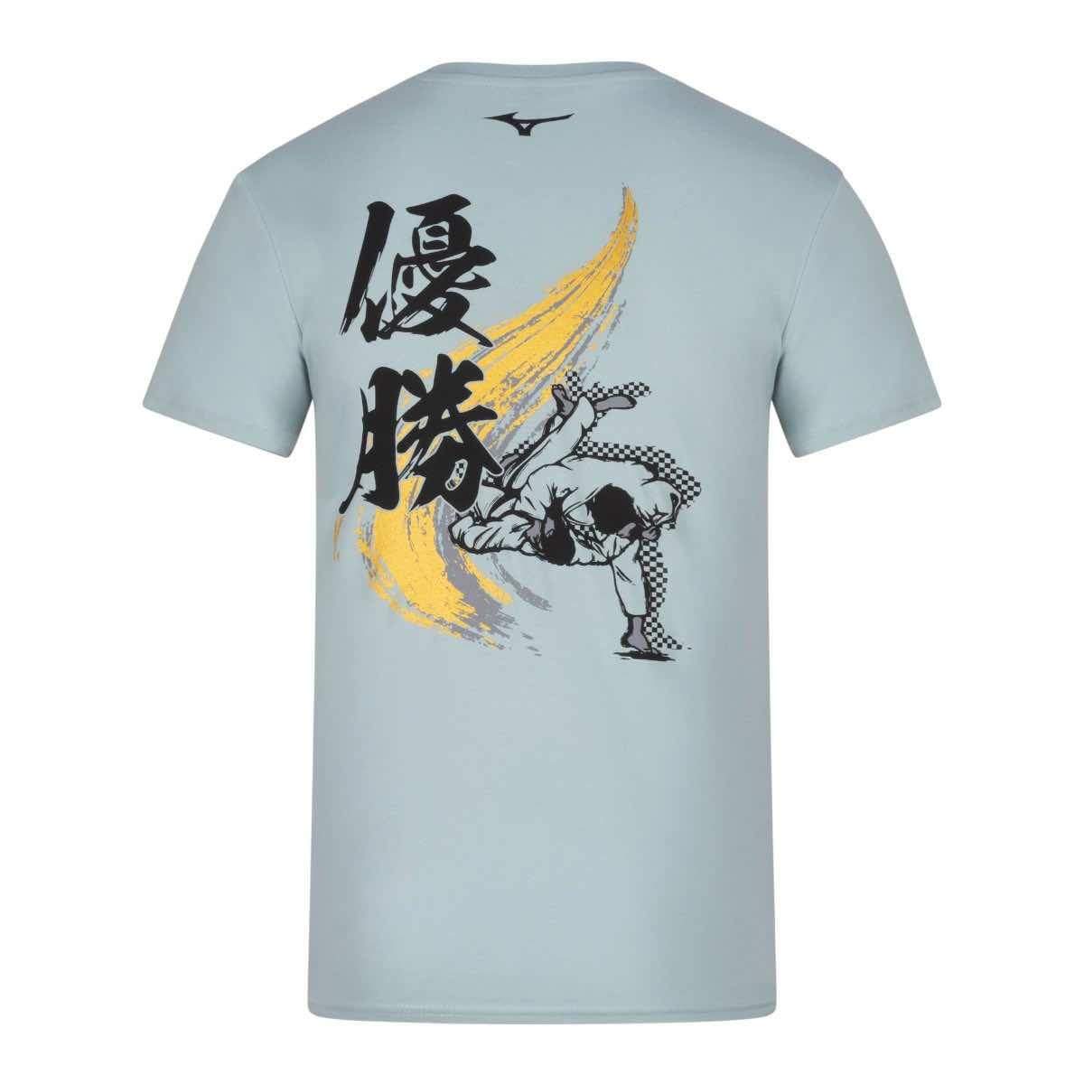 T-shirt Mizuno Judo Yusho Bleu Gris