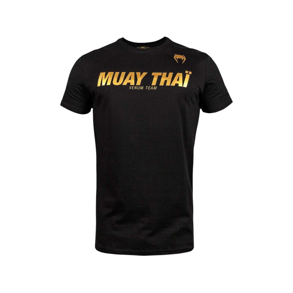 T-shirt Muay Thai Venum Team en coton confortable coupe ajustée avec logo et sérigraphie Muay Thai