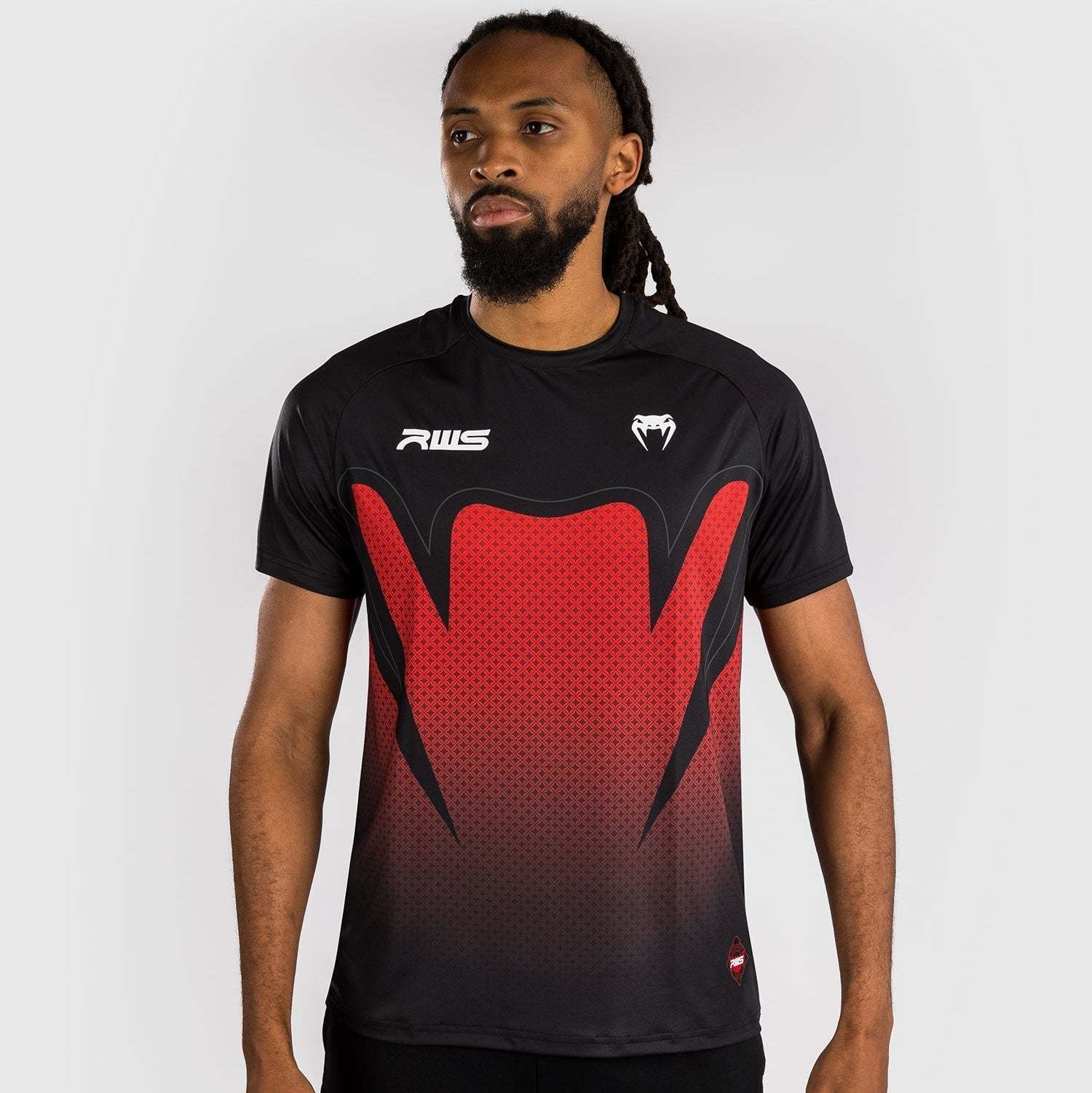 T-shirt Dry Tech homme Venum x RWS 2.0 noir rouge pour entraînement sportif