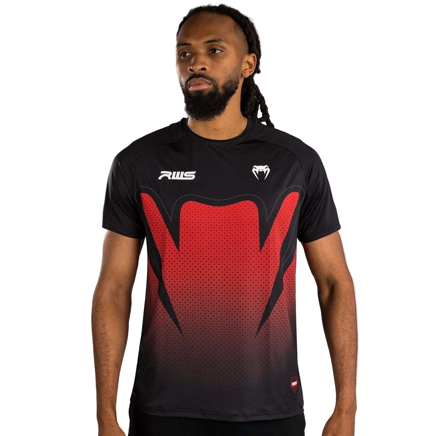 T-shirt Dry Tech homme Venum x RWS 2.0 noir rouge pour entraînement sportif