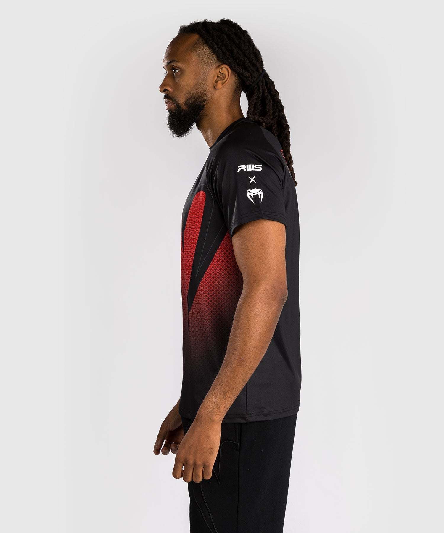 T-shirt Dry Tech homme Venum x RWS 2.0 noir et rouge pour entraînement sportif