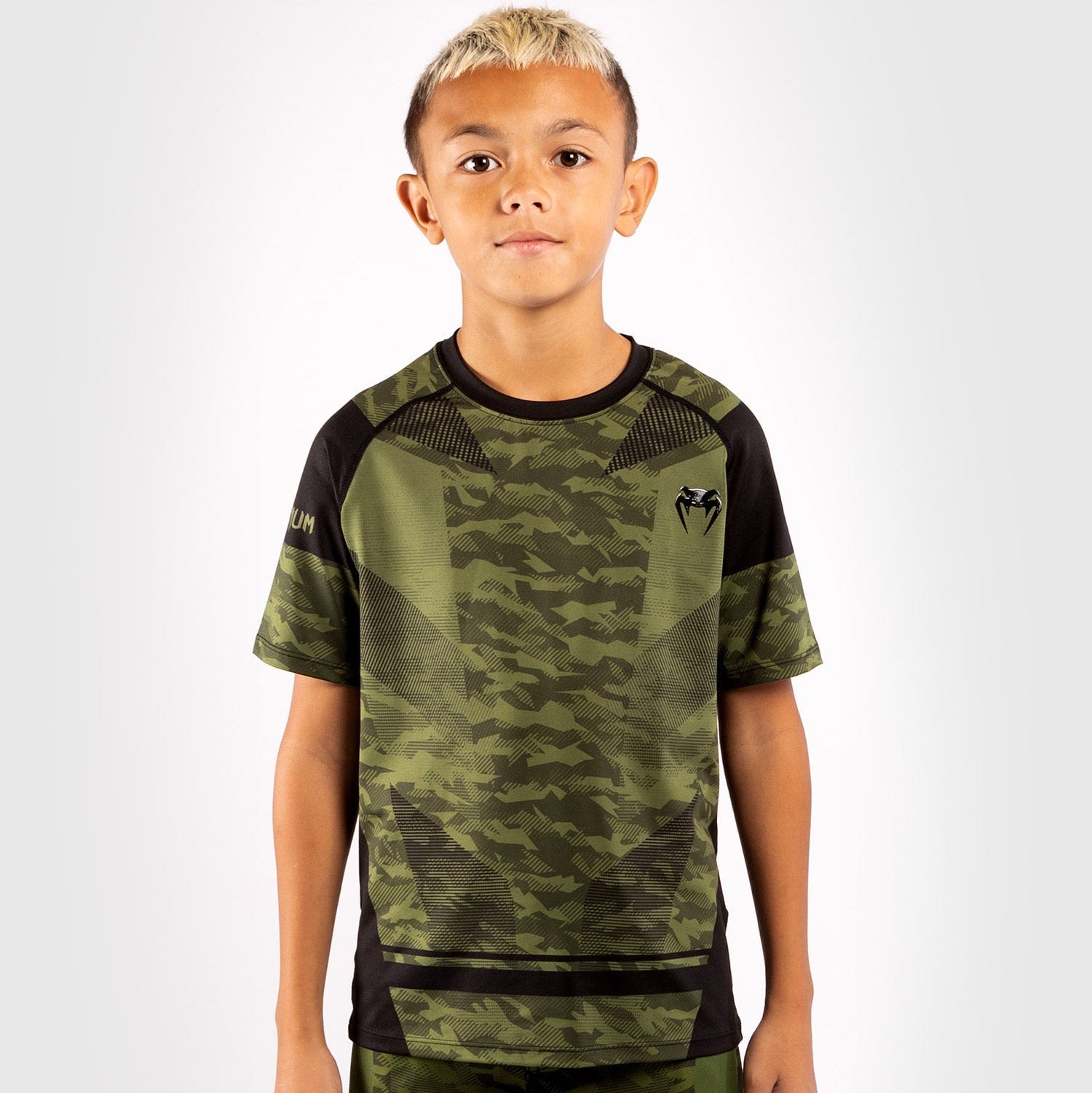 T-shirt Dry Tech Pour Enfants Venum Trooper Kaki/Noir