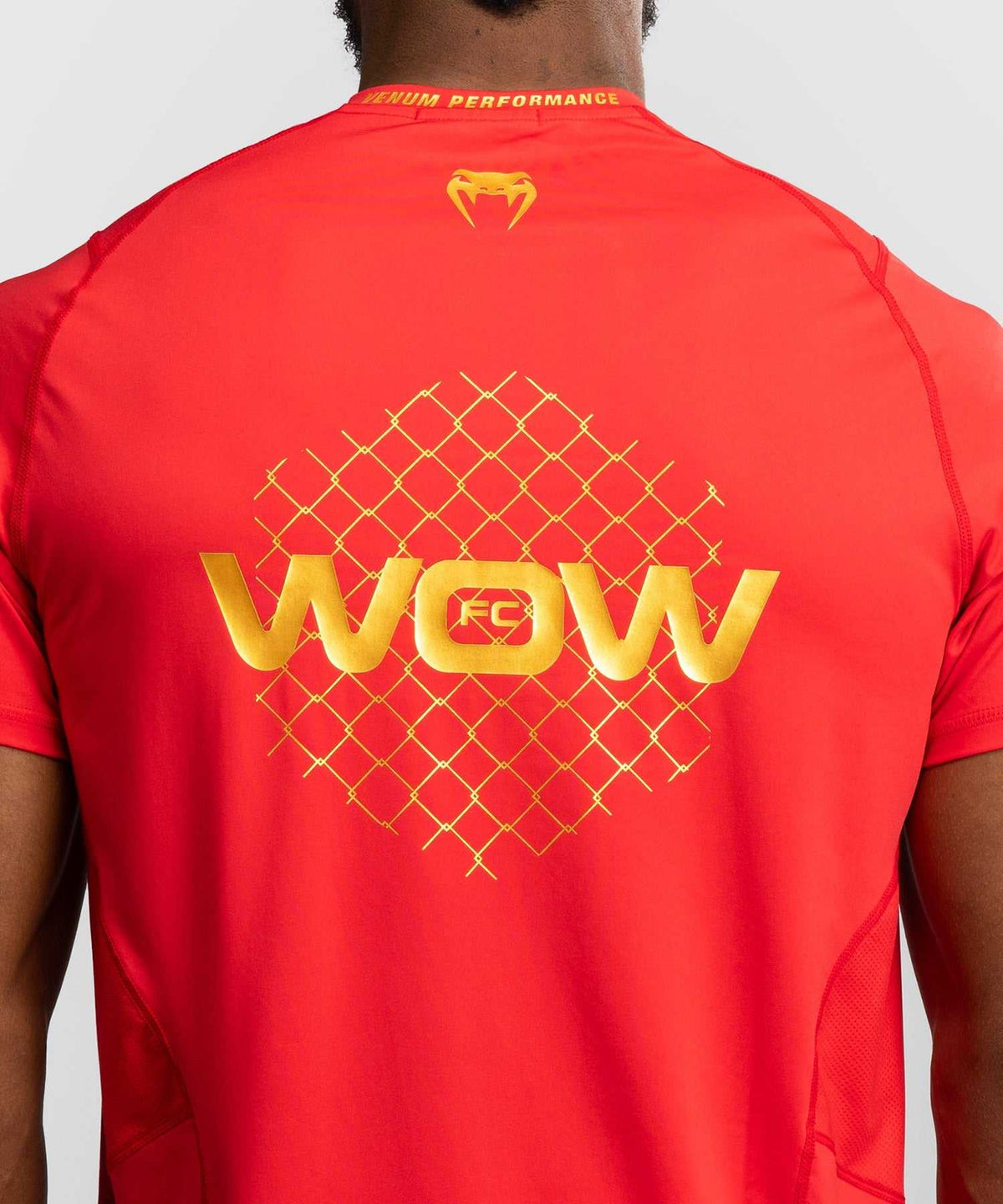 T-shirt Dry Tech Venum x WOW FC rouge et or pour sports de combat