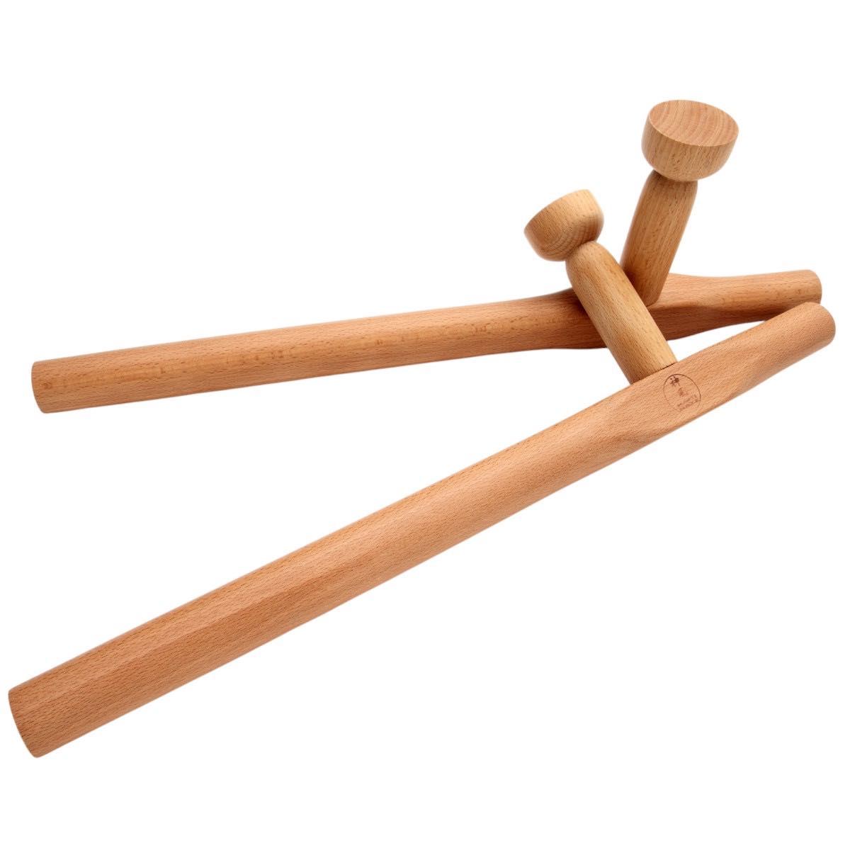 Tonfa Okinawa Kamikaze Traditionnel en Hêtre