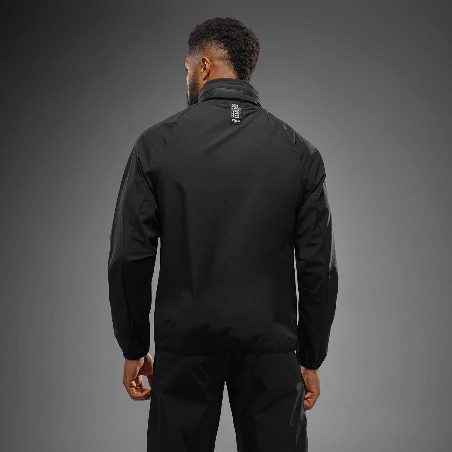 Veste de survêtement Venum x Polaris noire et grise, coupe ajustée pour sport et quotidien