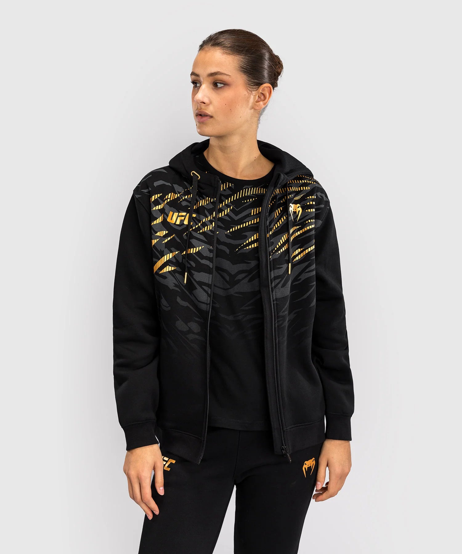Veste à Capuche Zippé Femme UFC Fusion by Venum Replica - Champion - Noir