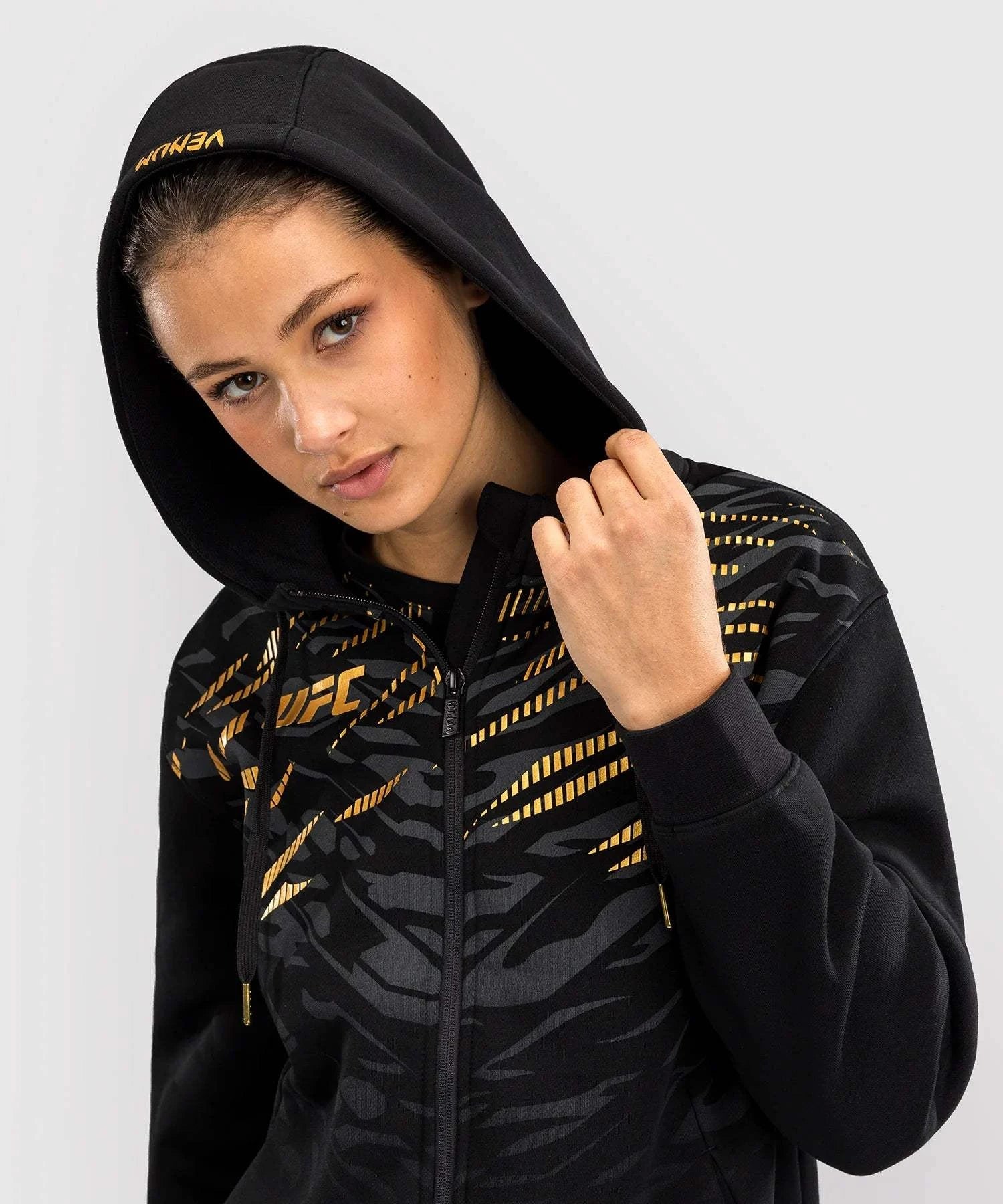 Veste à Capuche Zippé Femme UFC Fusion by Venum Replica - Champion - Noir