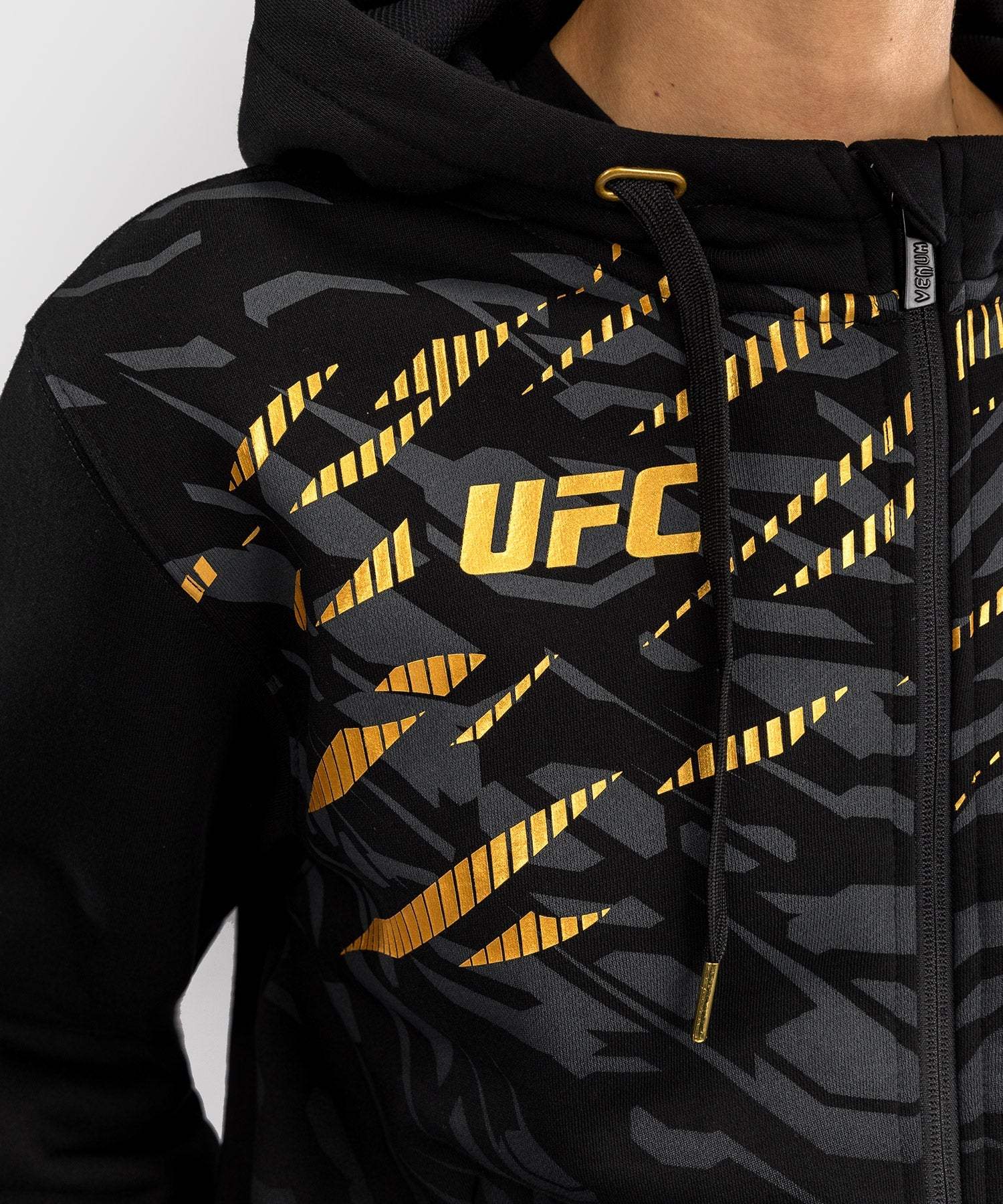 Veste à Capuche Zippé Femme UFC Fusion by Venum Replica - Champion - Noir