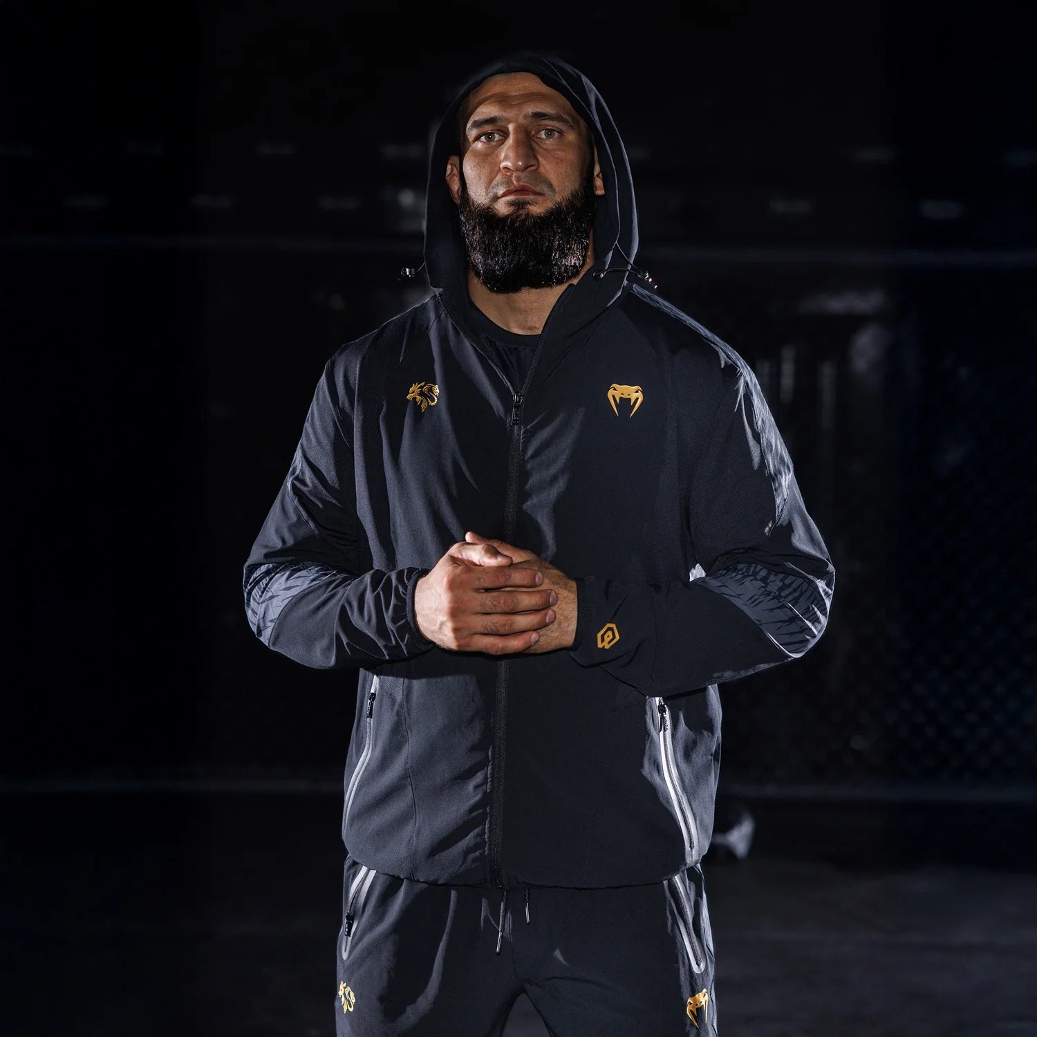 Veste de survêtement Venum x Chimaev Wild Borz – Noir/Gris