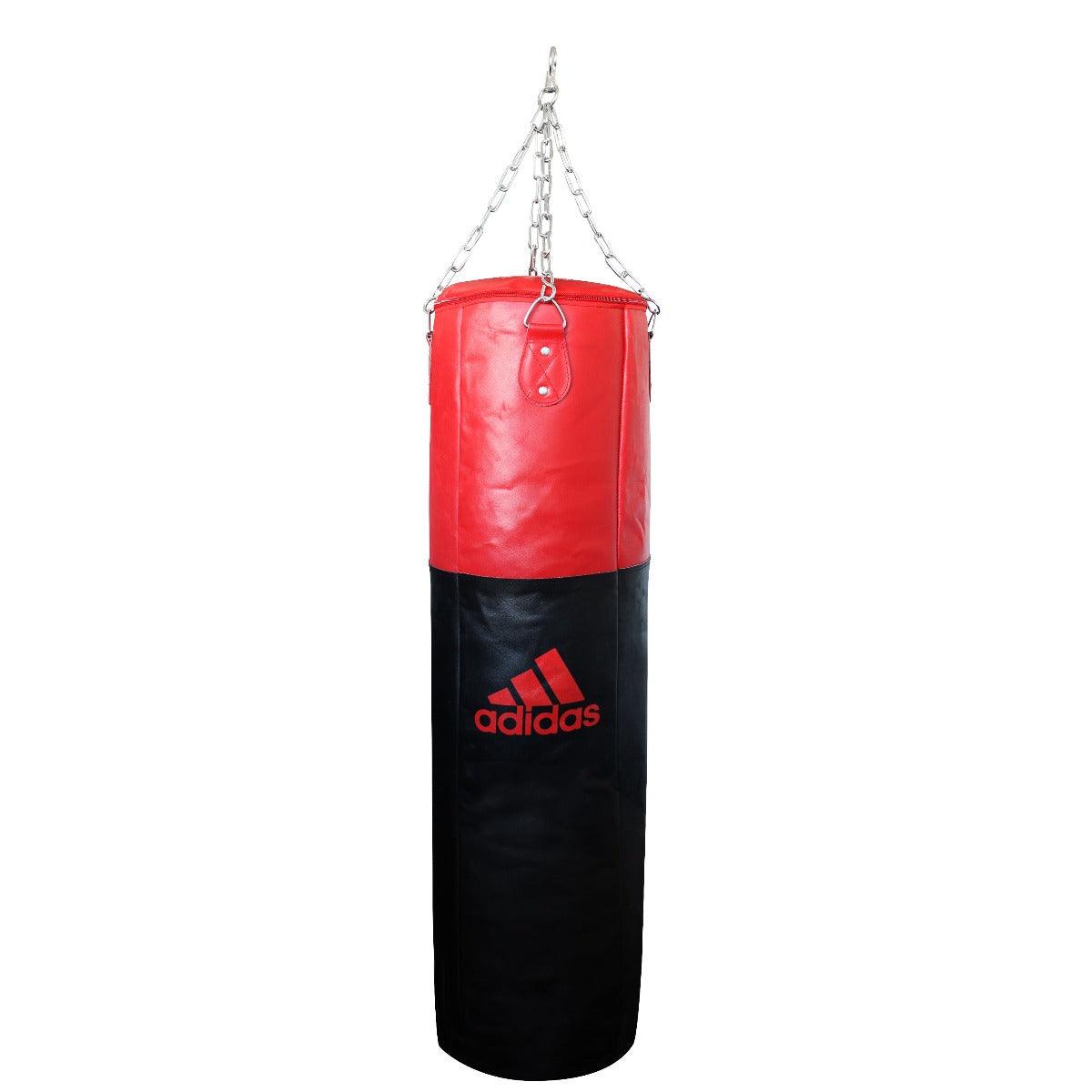 Sac de frappe Adidas plein en cuir supérieur - Noir/Rouge ADIBAC14
