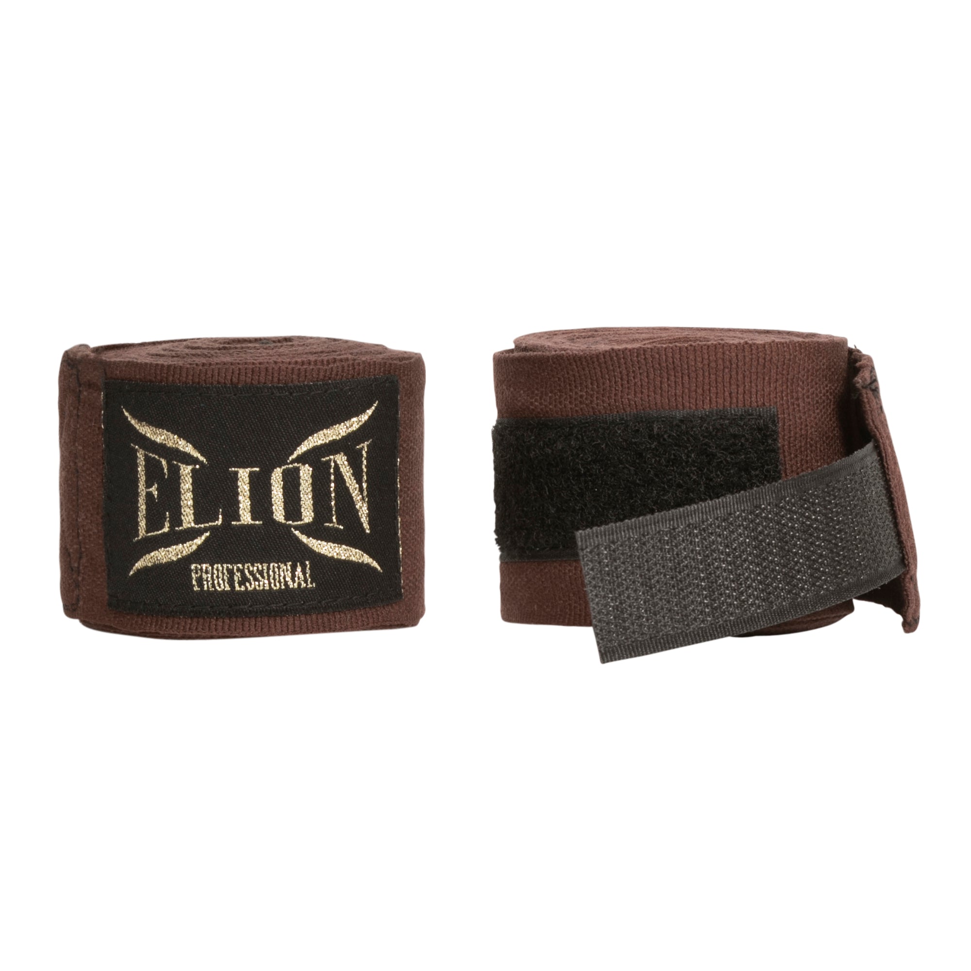 Attache pouce et fermeture velcro des bandes ELION marron