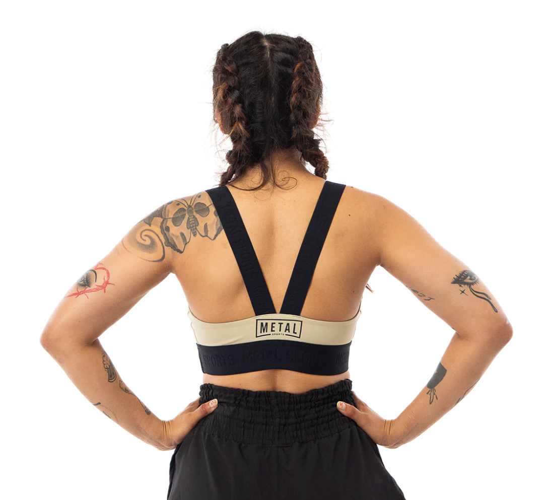 Brassière de sport élastique Femme Metal Boxe