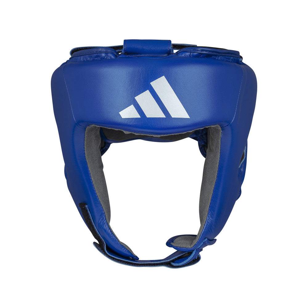 Casque de boxe adidas World Boxing bleu de face