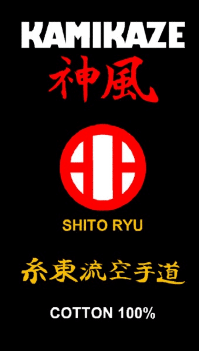 Ceinture noire Karate Kamikaze étiquette Shito Ryu