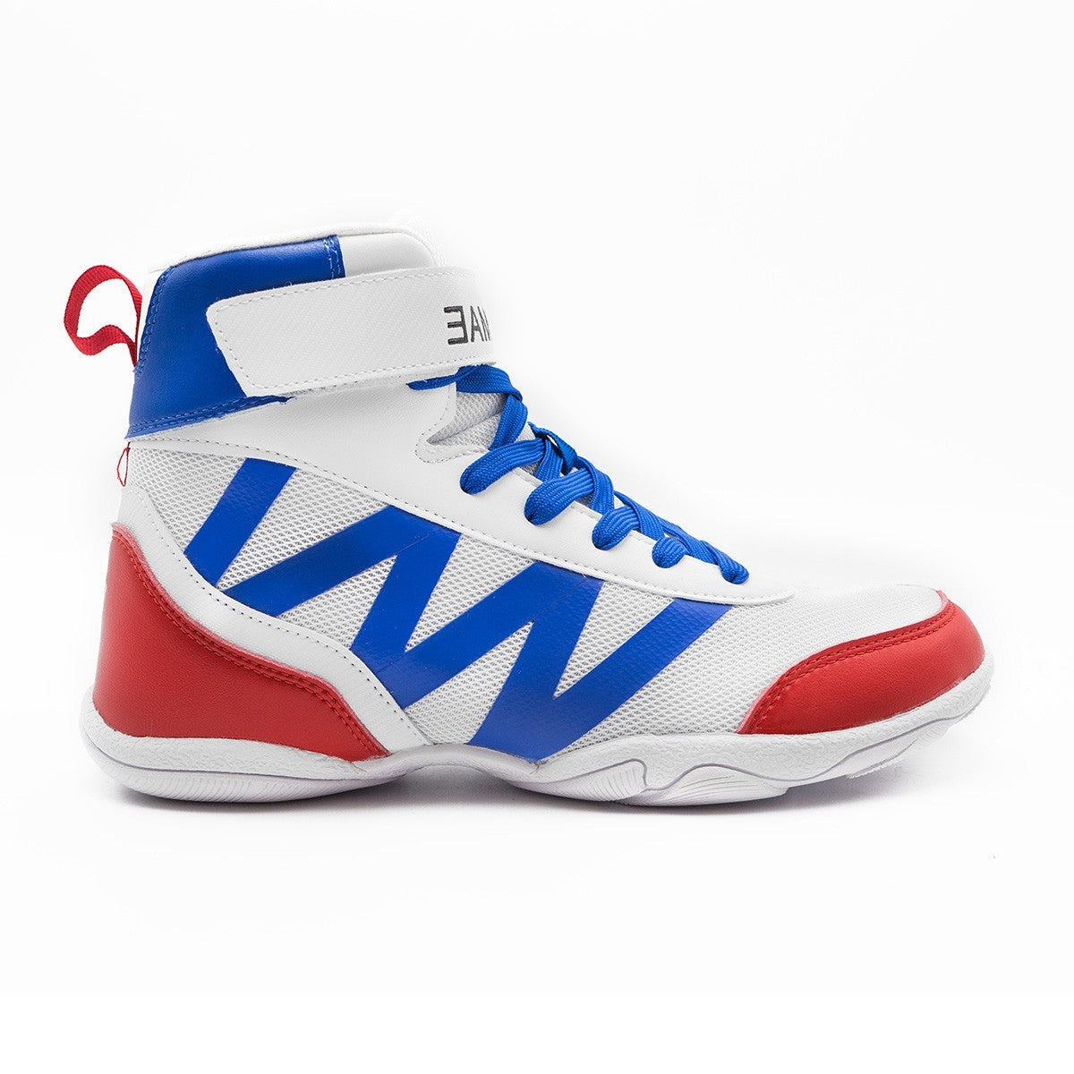 Chaaussure de boxe anglaisefujimae bleu blanc rouge