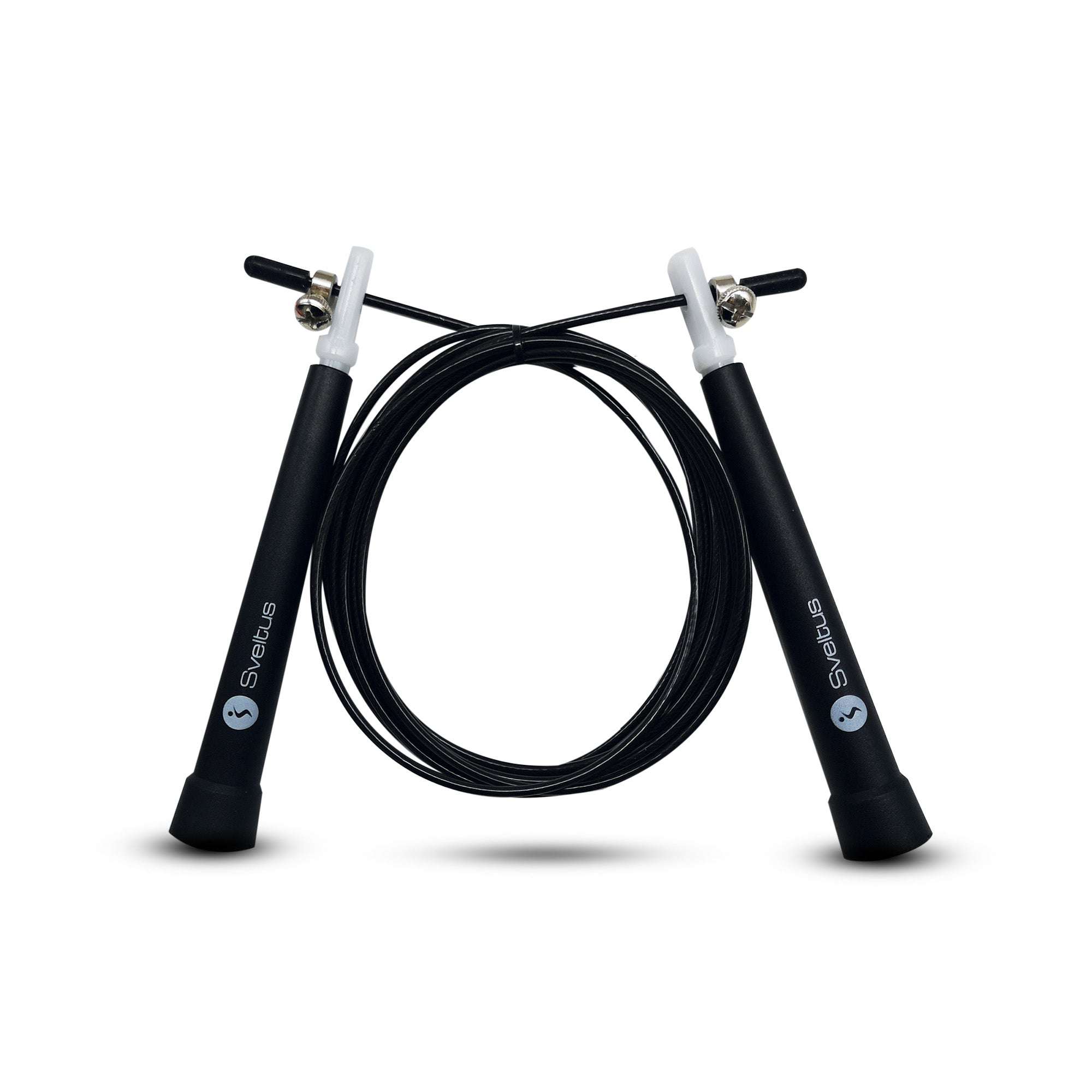 Corde à sauter Speed noir Sveltus pour entraînements rapides et cardio intensif