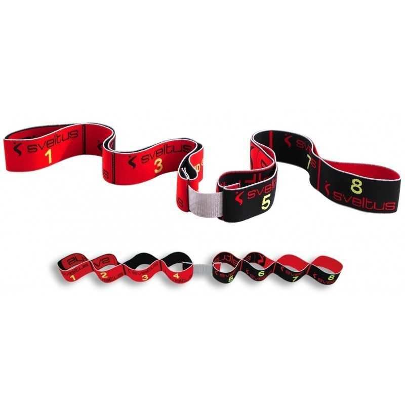 Elastiband 3 forces rouge 95 cm bande résistance musculation polyvalente Sveltus