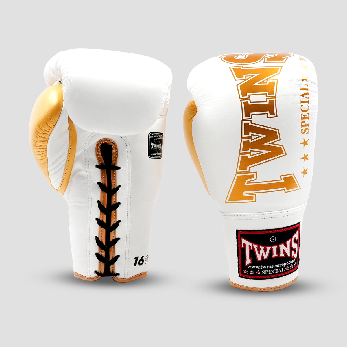 Gants de boxe Twins Special BGLL8 à lacets Blanc