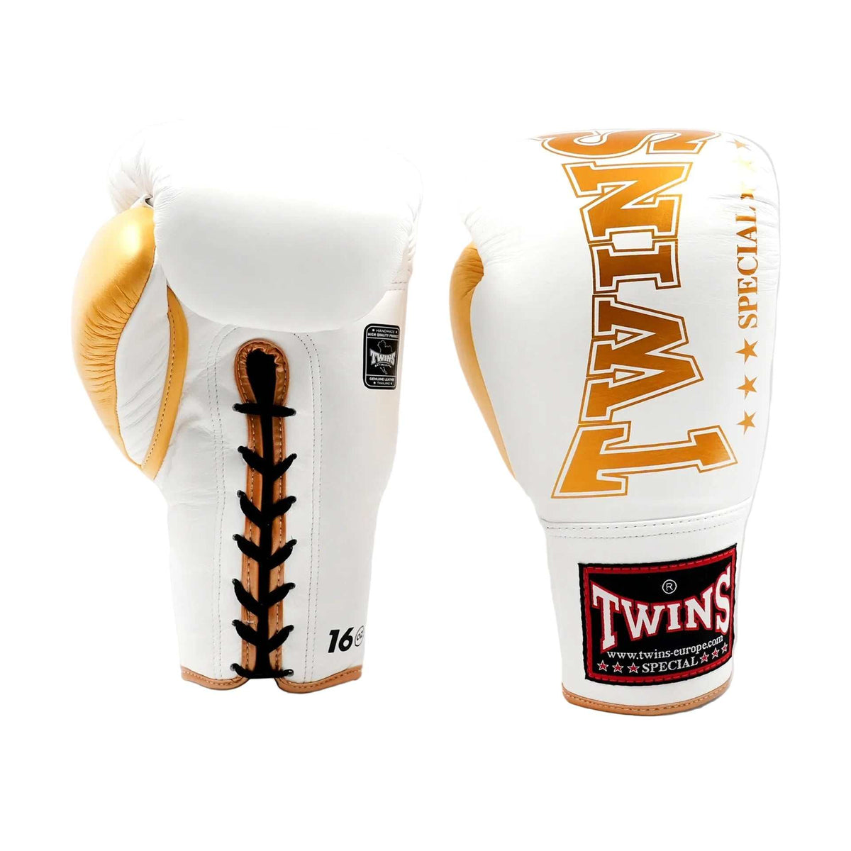 Gants de boxe Twins Special BGLL8 à lacets Blanc