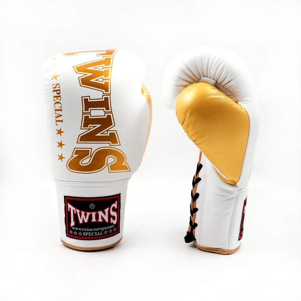 Gants de boxe Twins Special BGLL8 à lacets Blanc, vue 3