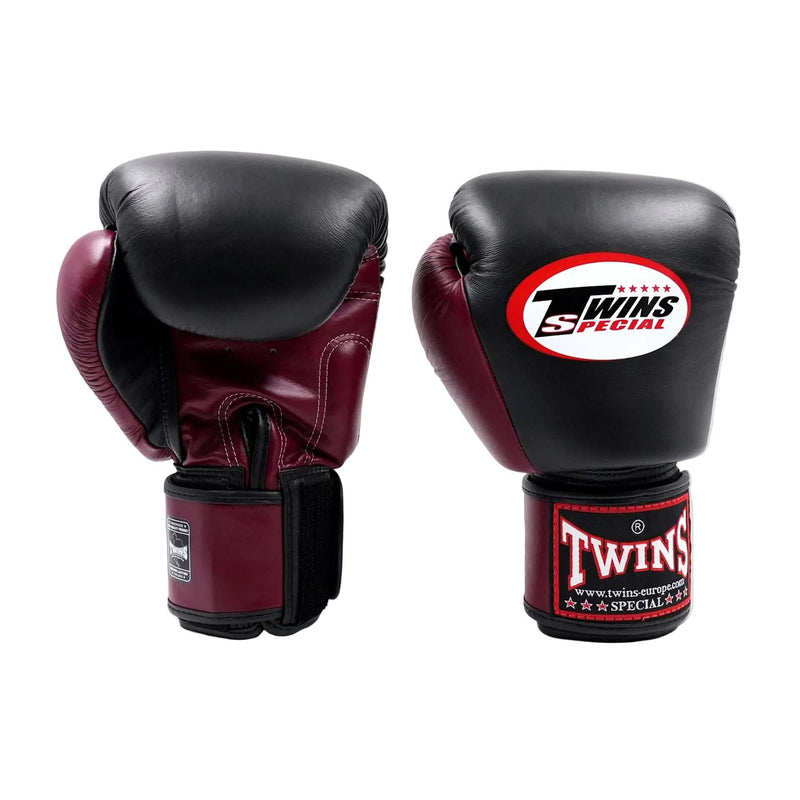 Gants de boxe Twins Premium BGVL3 2 tons - Bordeaux/Noir