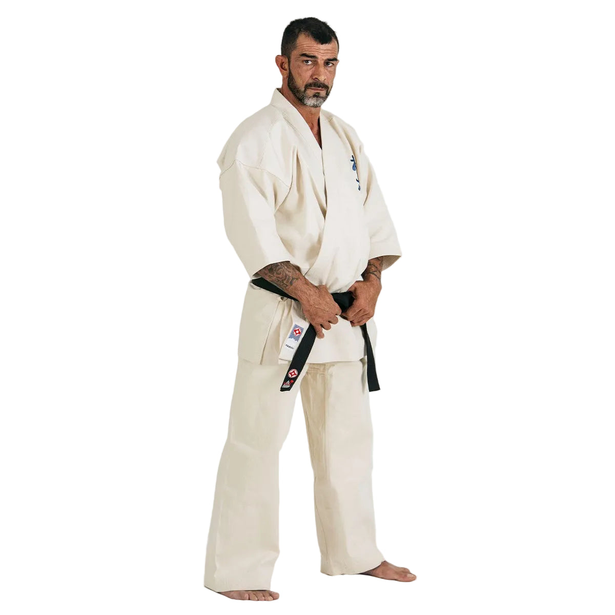 Karaté-gi Kyokushin Yantsu FUJIMAE écru, veste 14 oz en coton brossé