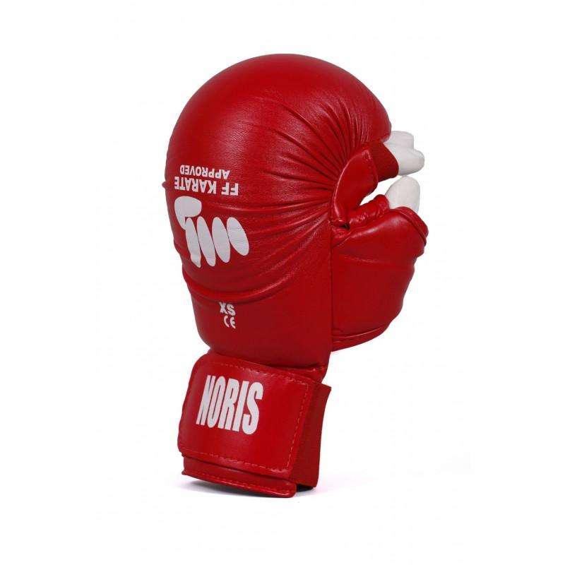 Mitaine Karaté avec Pouce Noris FFKarate rouge