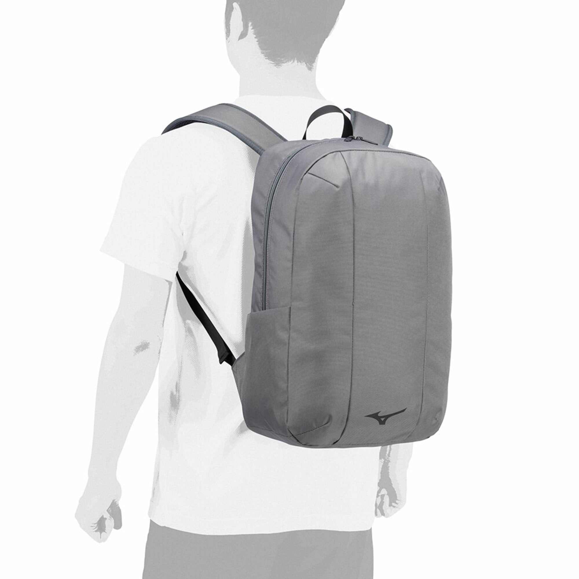 Sac à dos Mizuno WASO 25L gris, design japonais moderne