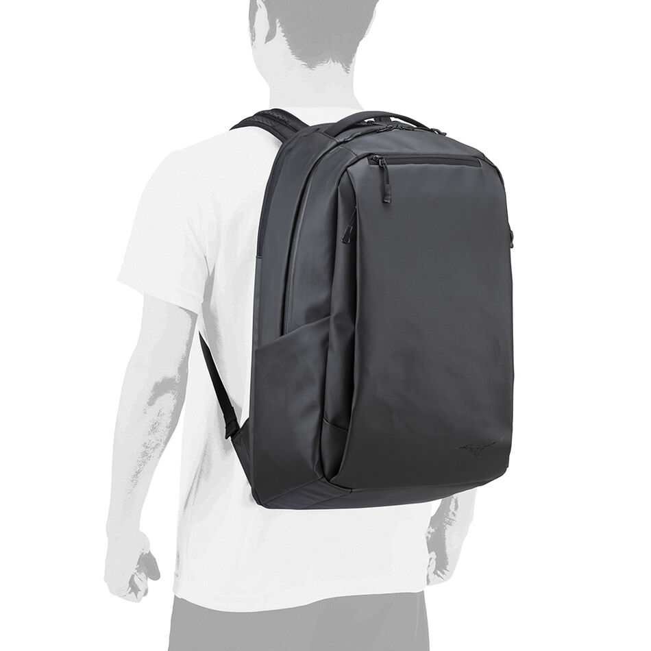 Sac à dos Mizuno WASO 25L WP noir, design japonais moderne