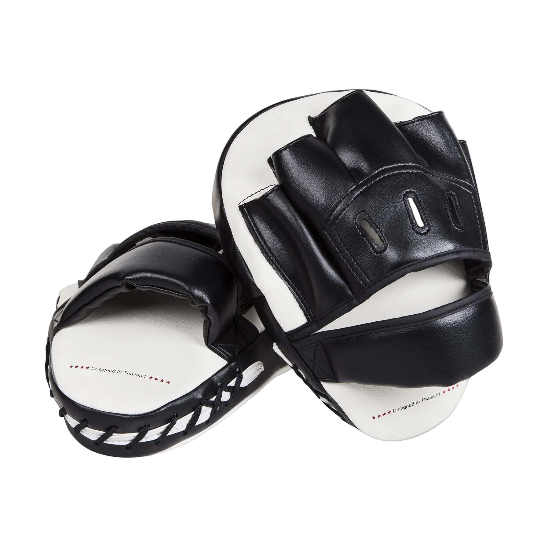 Pattes d'ours Venum Light courbées blanches et noires pour entraînements de boxe et MMA