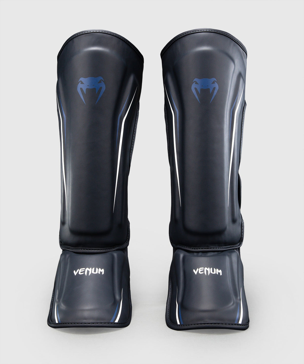 Protège-tibias Venum G-Core Bleu Marine/Blanc vue de détail
