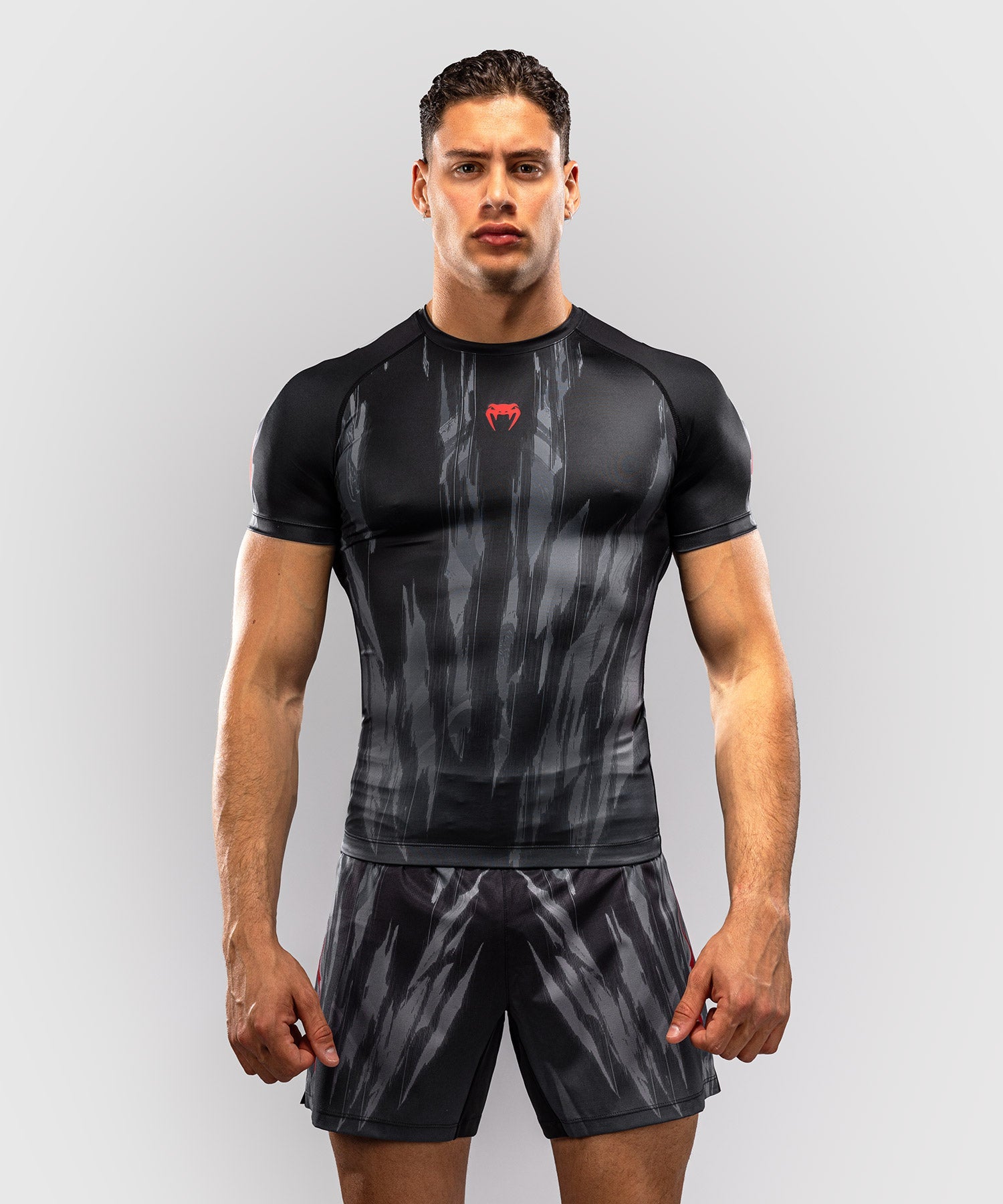Rashguard Manches Courtes Venum Demon Noir/Gris