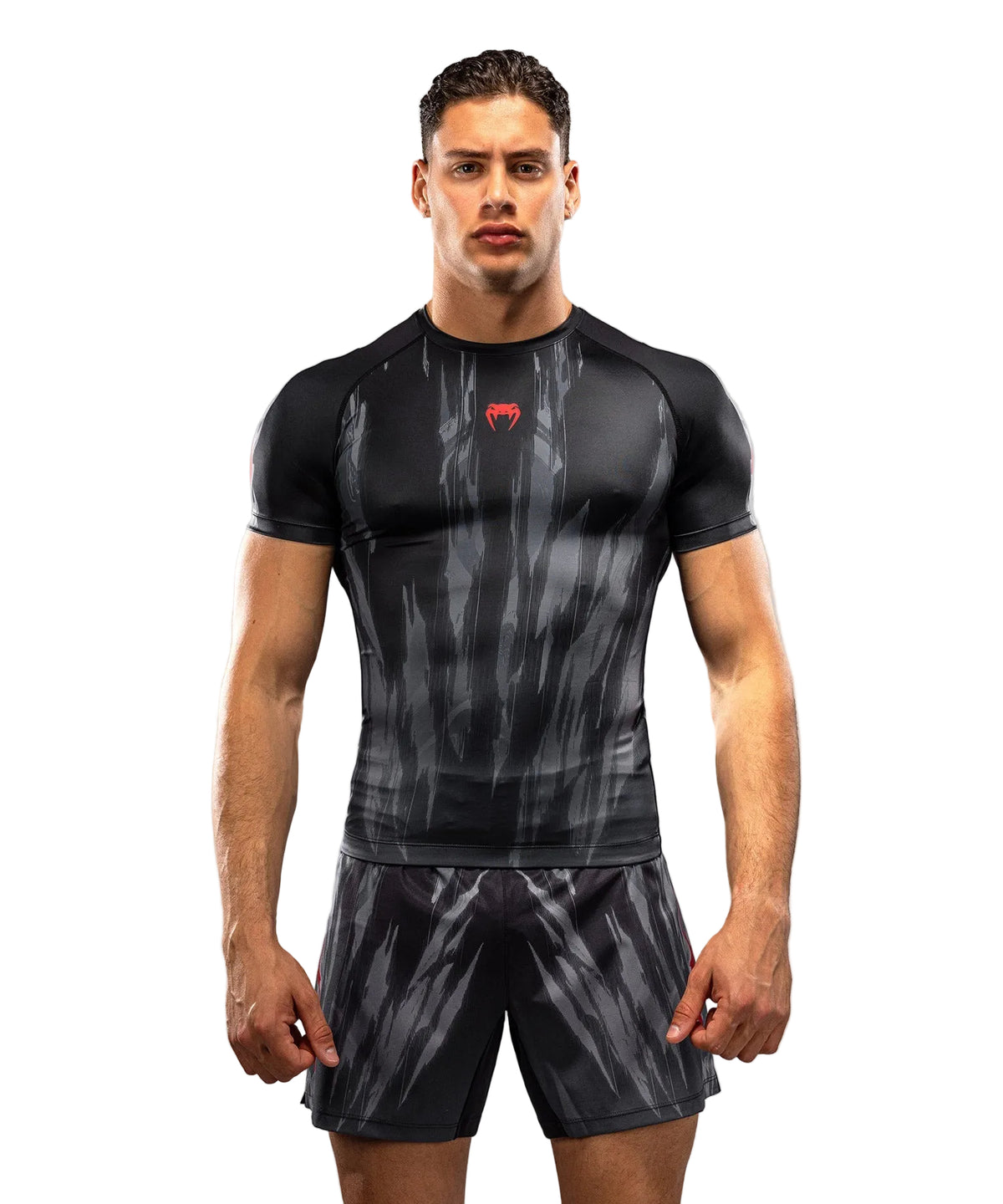 Rashguard Manches Courtes Venum Demon Noir/Gris