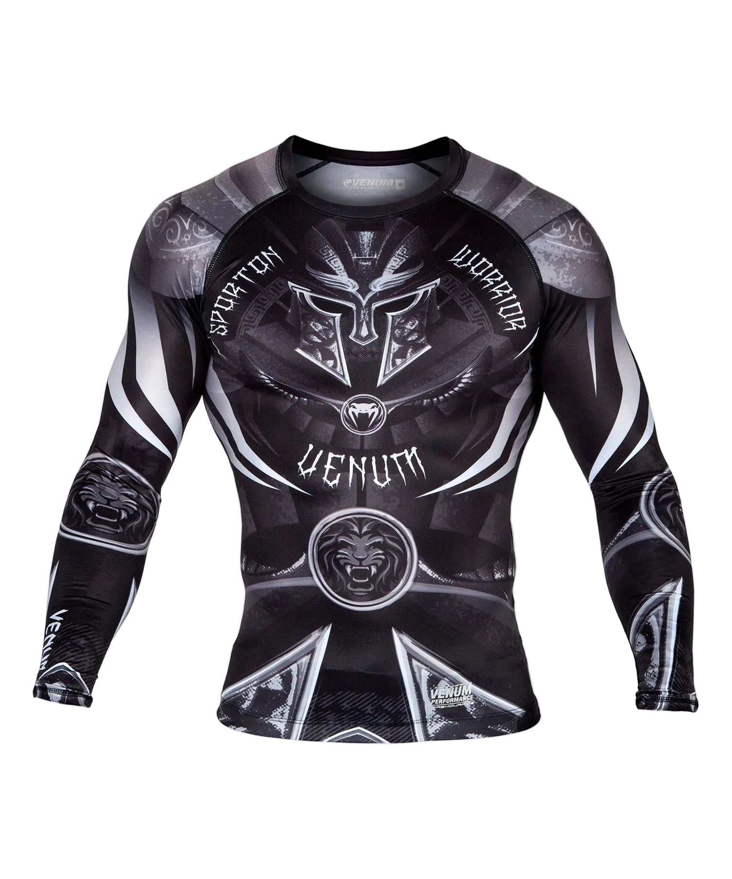 Rashguard Venum Gladiator 3.0 manches longues pour JJB, MMA, maintien et évacuation de la transpiration.