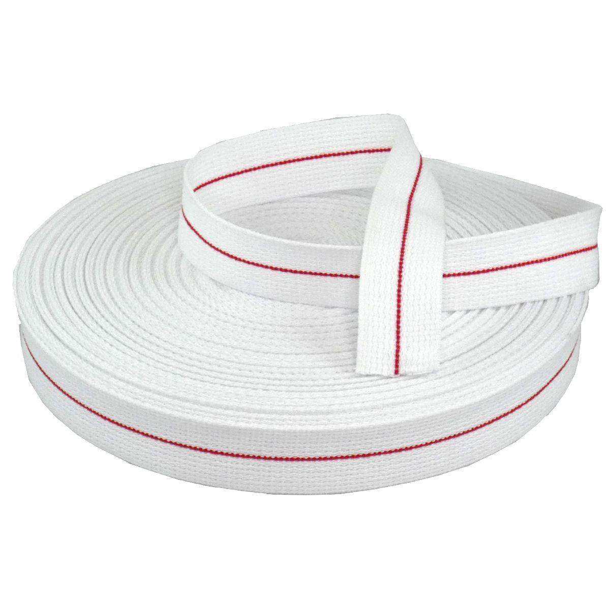Rouleau Ceinture Karaté 50m – Coton 100% Made in France - Blanc