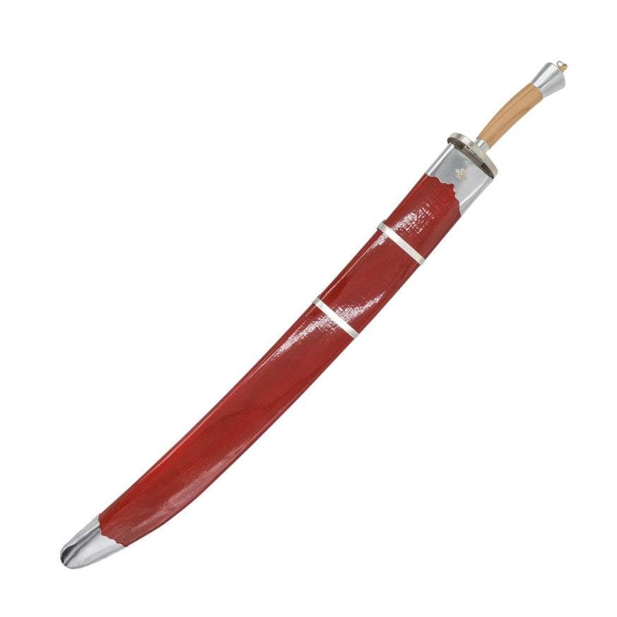 Sabre de Kung Fu FUJIMAE en acier chromé à lame rigide, 80 cm