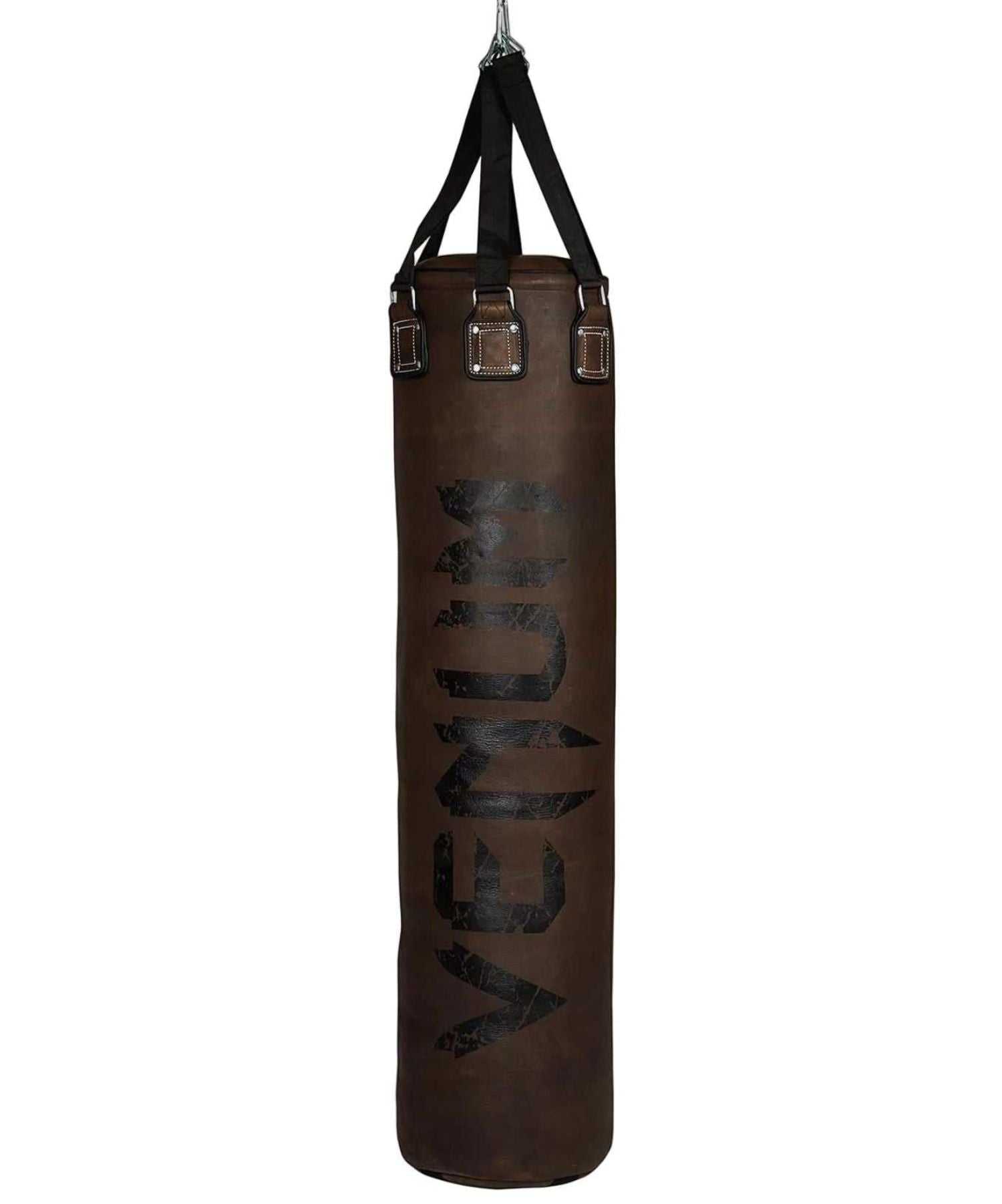 Sac de frappe Venum Vintage en cuir véritable marron 150 cm durable et résistant pour boxe et MMA