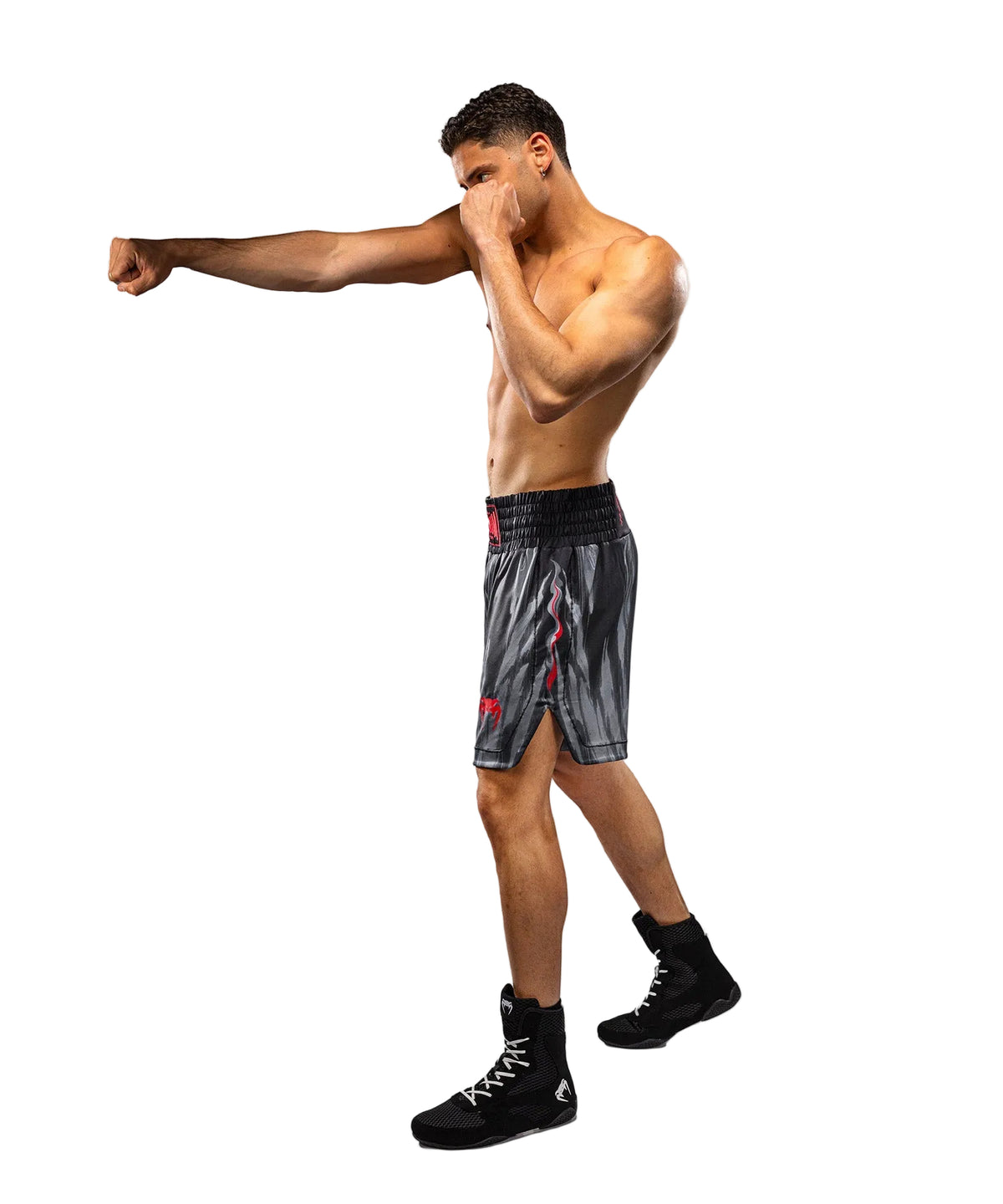 Short de Boxe Venum Demon Noir/Gris vue de détail