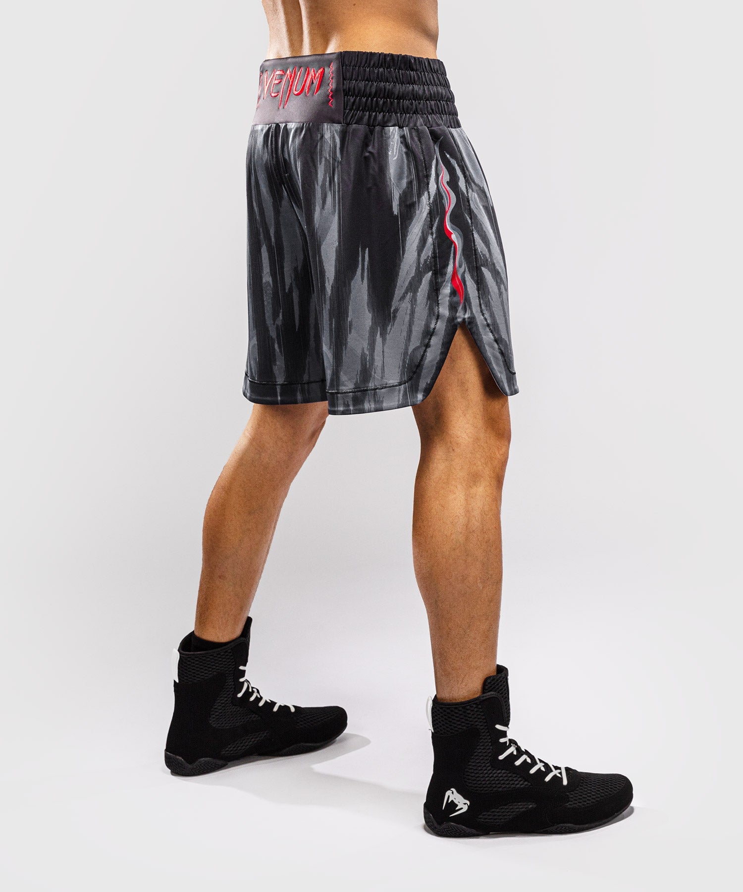 Short de boxe Venum Demon Noir/Gris pour l'entraînement