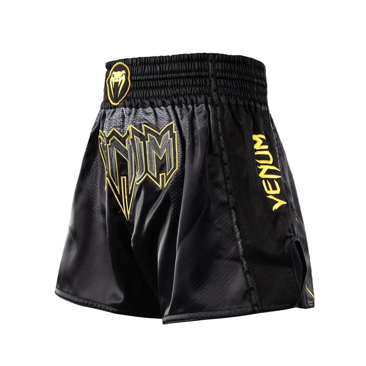 Short de Muay Thaï Venum G-Core Noir/Or - détail panneaux mesh