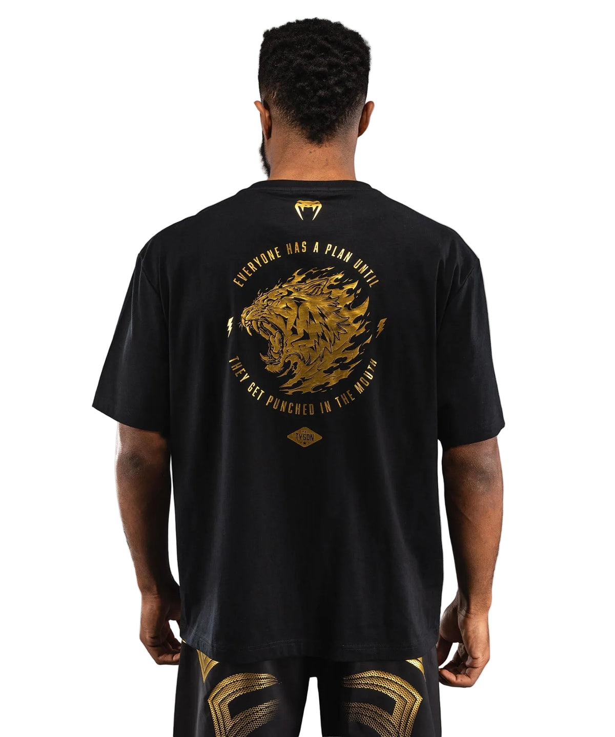 T-shirt Venum x Mike Tyson Tiger Noir/Or vue de détail