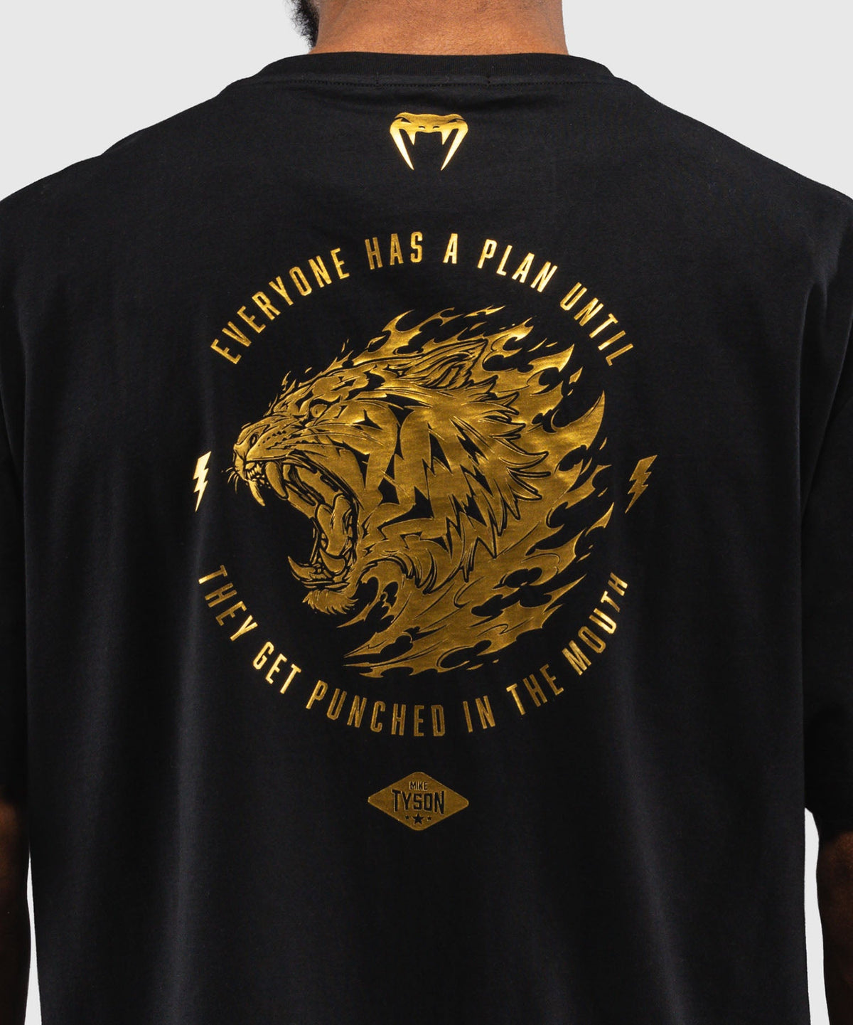 T-shirt Venum x Mike Tyson Tiger Noir/Or disponible à la Boutique des Arts Martiaux