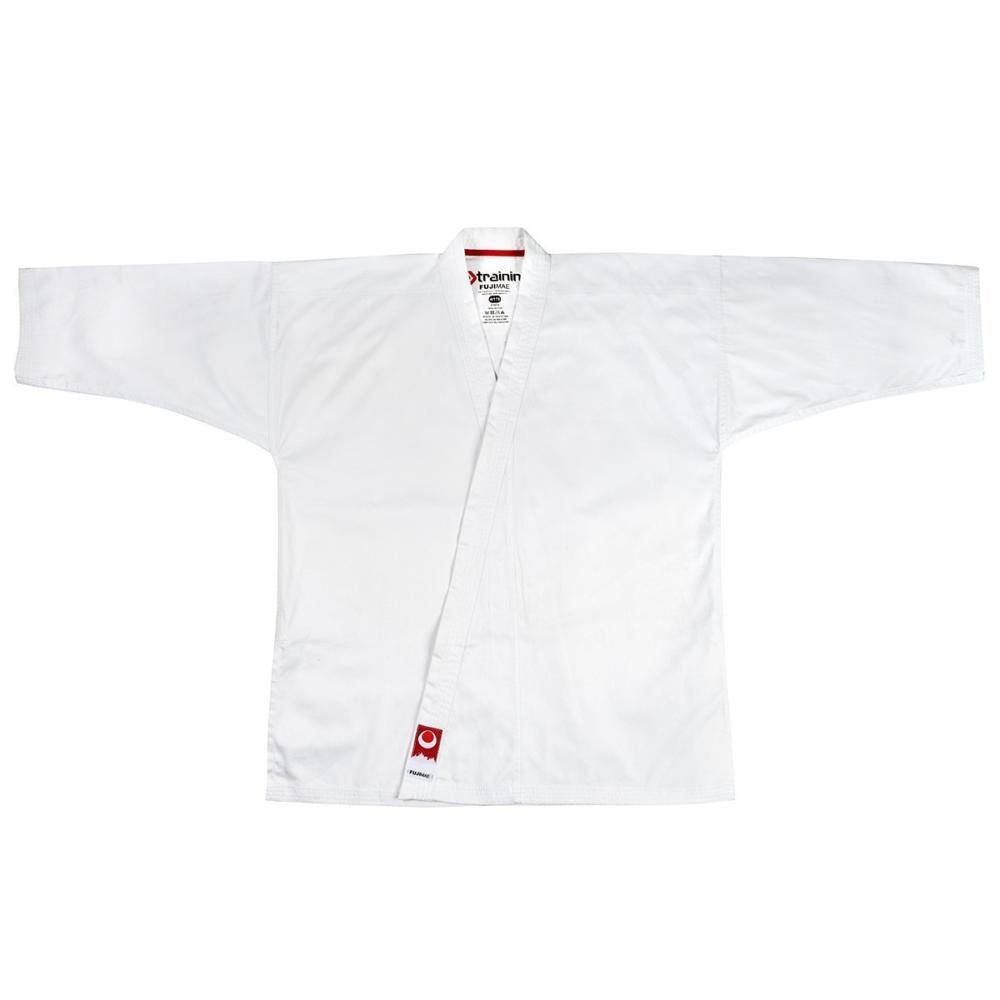 White Veste de Karate-gi FUJIMAE Training made of 9 oz 100% cotton canvas for karate and martial arts training