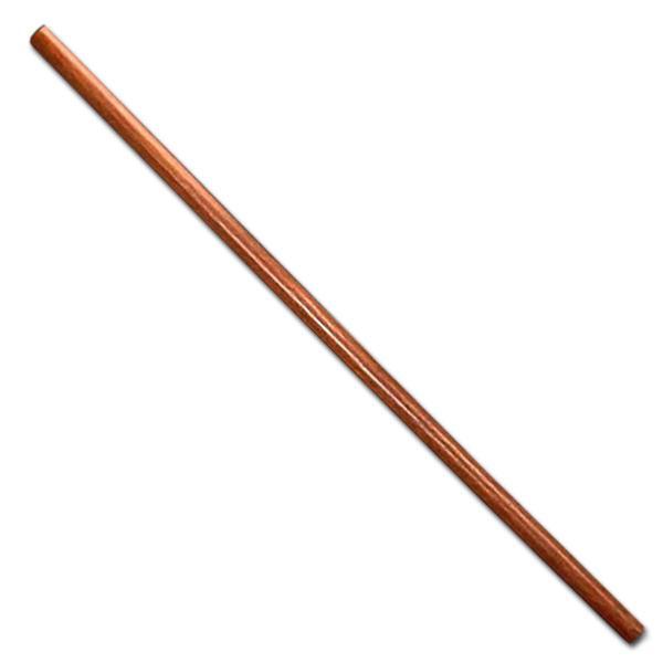 Red ramin wood Jo staff 128 cm for martial arts like Aikido and Kendo by Noris