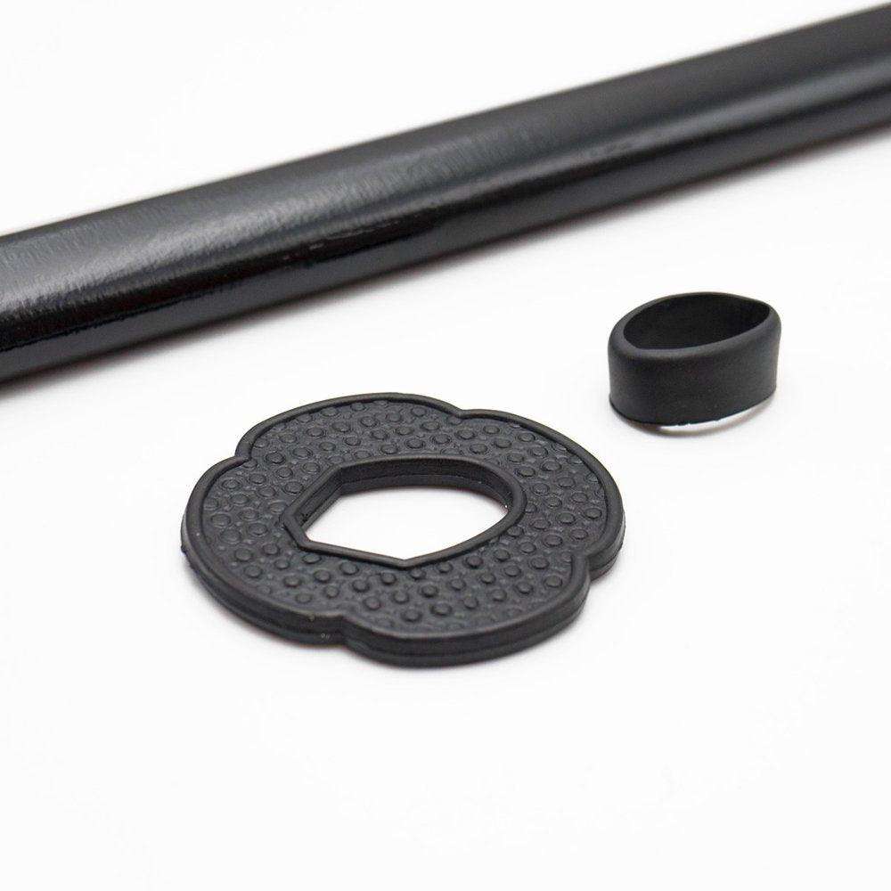 Bokken Hêtre FUJIMAE noir laqué avec tsuba amovible pour arts martiaux et décoration