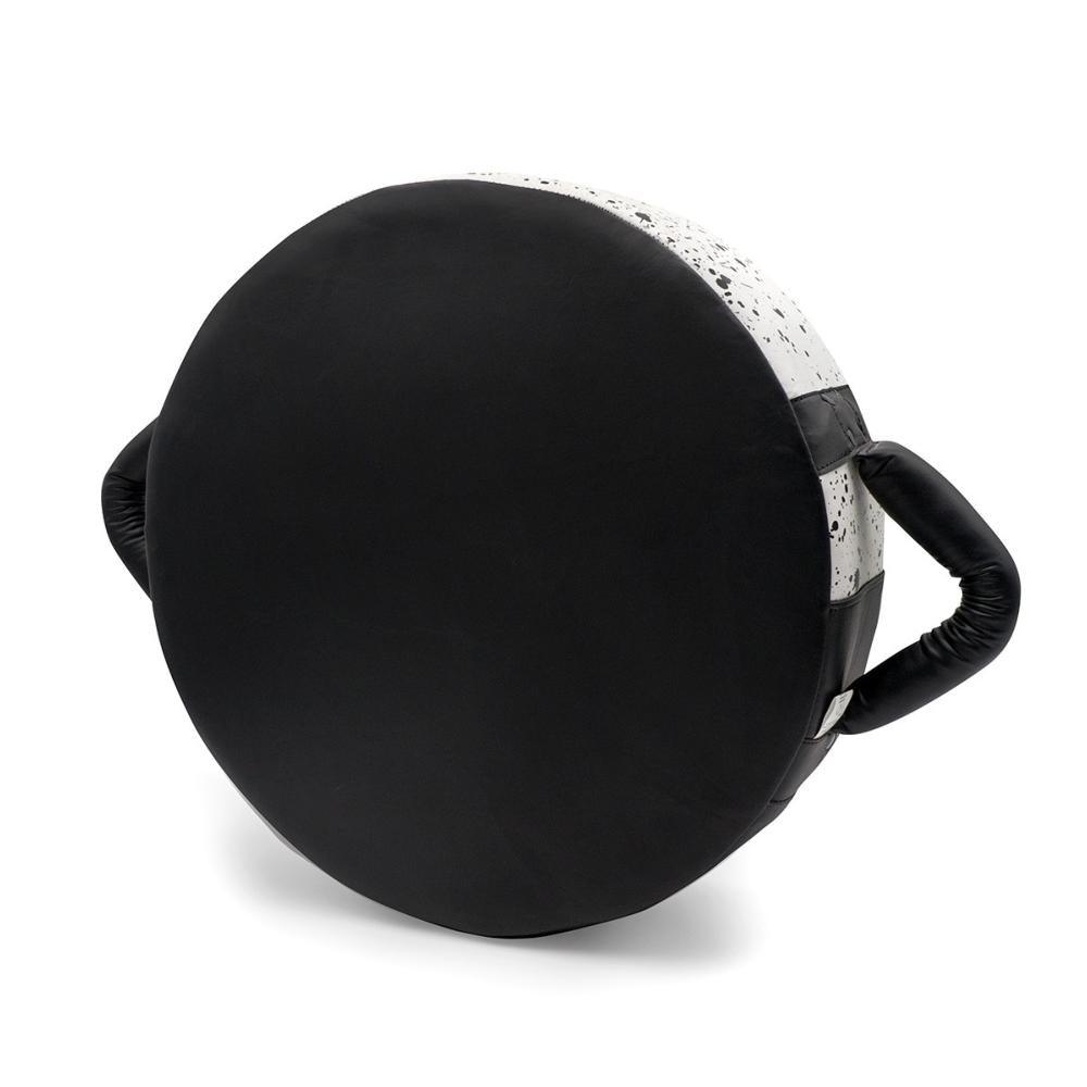 Black FUJIMAE Round Punch ProSeries 2.0 striking shield with dual side handles for combat training durability and precision