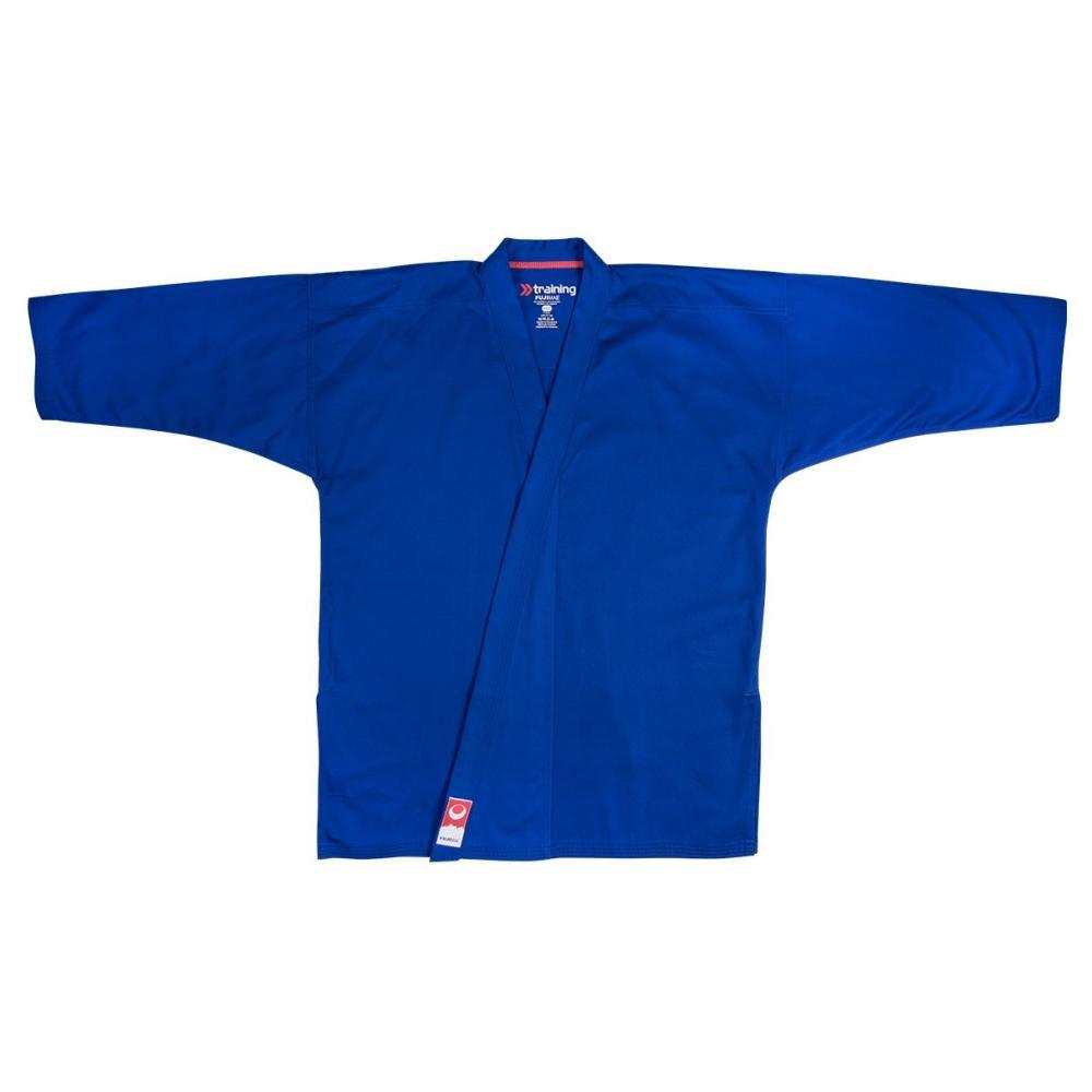 Blue Veste de Karate-gi FUJIMAE Training made of 100% cotton 9 oz fabric designed for martial arts training and competition