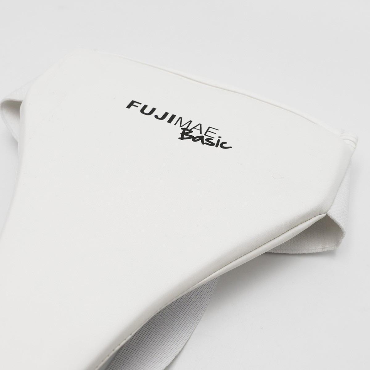 White FUJIMAE Basic female protective cup for martial arts and combat sports with ergonomic design and adjustable elastic waistband