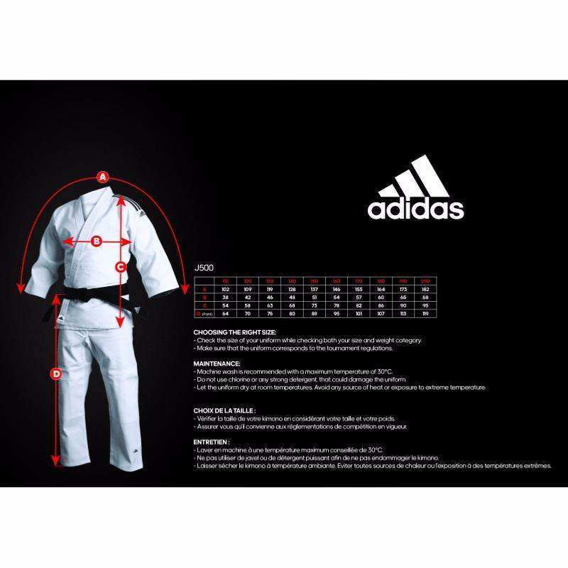 Kimono de Judo Adidas Training J500 - Boutique des Arts Martiaux et Sports de Combat