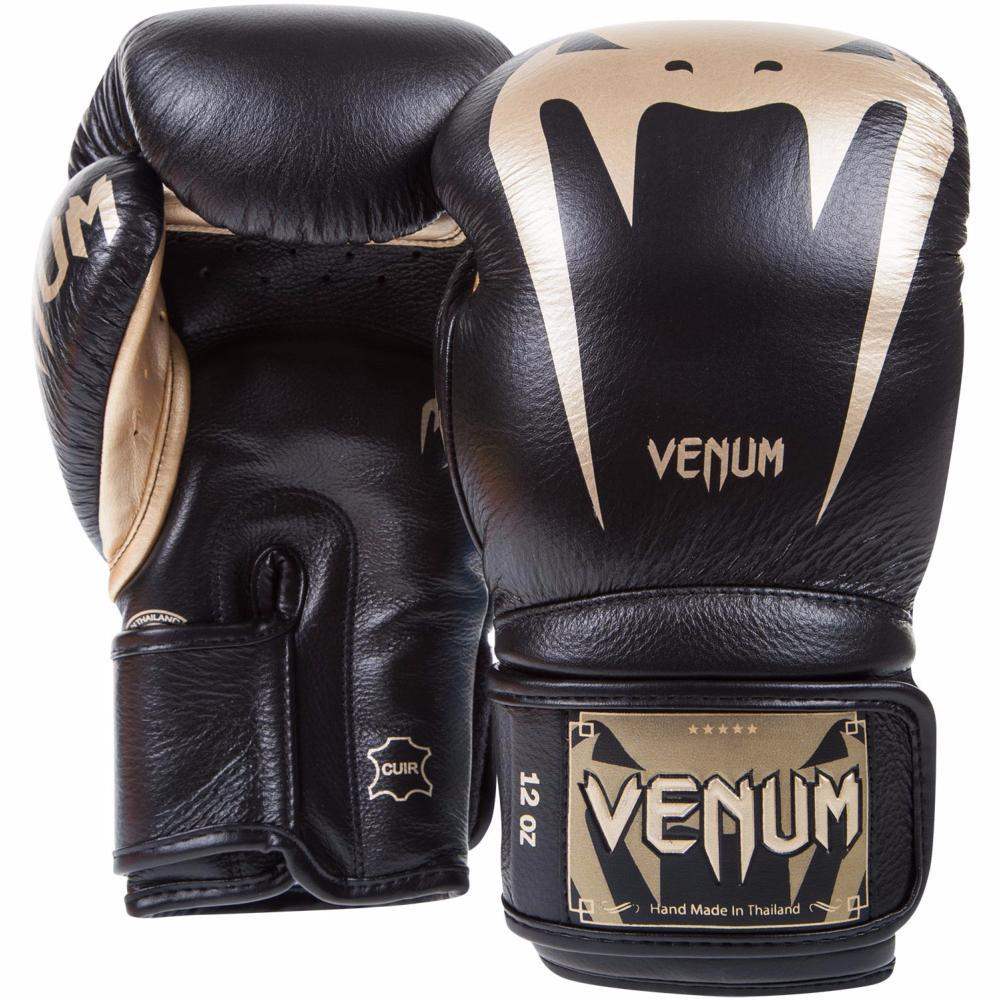 Gants de boxe Venum cuir Giant 3.0 Noir / Or - VENUM2055